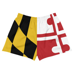 Maryland Flag Women’s Recycled Athletic Shorts