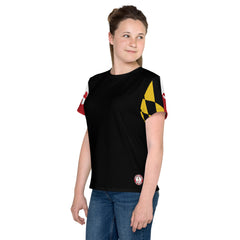 Maryland Flag youth crew neck t-shirt