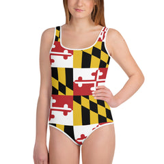 Maryland Flag Youth Swimsuit