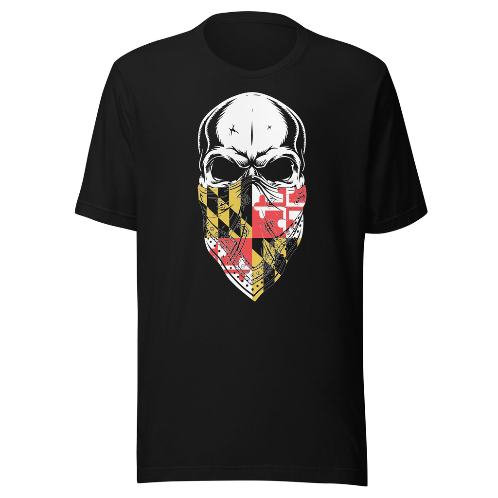 Maryland Flag Skull Unisex t-shirt