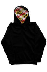 Hoodie with Maryland Flag Lined Hood - MarylandFlagTheWorld
