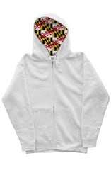 Hoodie with Maryland Flag Lined Hood - MarylandFlagTheWorld
