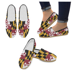 MD Flag Women's Canvas Shoes - MarylandFlagTheWorld