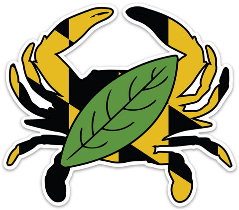 Calvert County Flag Crab Decal (5" x 4.38) - MarylandFlagTheWorld