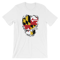 Ripped Maryland Unisex T-Shirt - MarylandFlagTheWorld