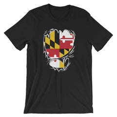 Ripped Maryland Unisex T-Shirt - MarylandFlagTheWorld