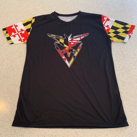 Maryland Flag Sleeve POGO team shirts - MarylandFlagTheWorld