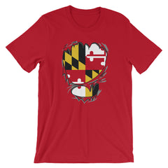 Ripped Maryland Unisex T-Shirt - MarylandFlagTheWorld