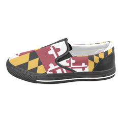 Kid's MD Flag Slip-on Canvas Shoes - MarylandFlagTheWorld