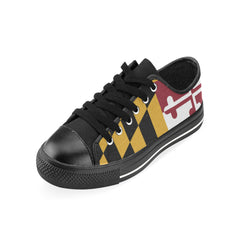 Kids MD Flag Low Top Canvas Shoes - MarylandFlagTheWorld