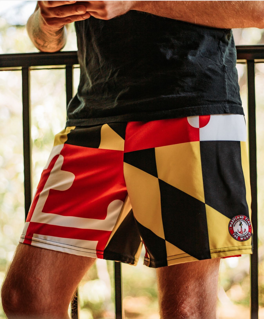 Maryland Flag Men's Athletic Shorts