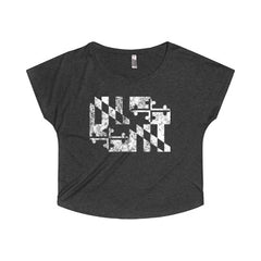 Women's Distressed Flag Fashion Shirt - MarylandFlagTheWorld