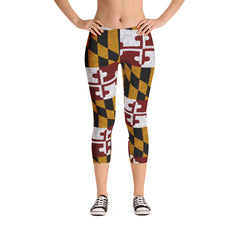 Heather MD Flag Leggings (Multiple Styles Available) - MarylandFlagTheWorld
