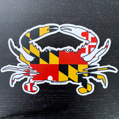 MD Flag Crab Magnet (6.5" x 4) - MarylandFlagTheWorld