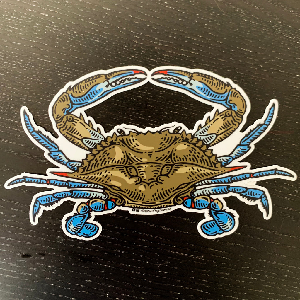 Blue Crab Decal (6.5" x 4") - MarylandFlagTheWorld
