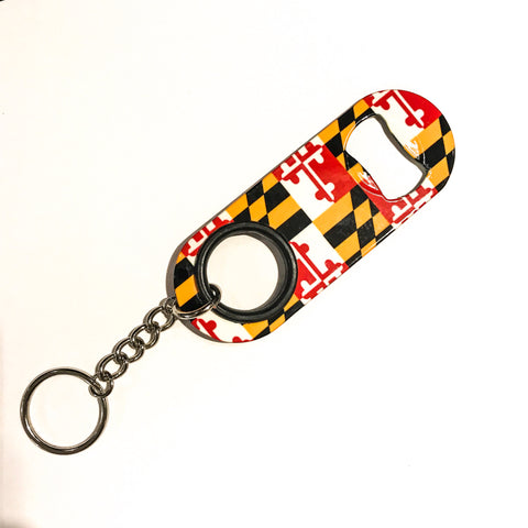 MD Flag Speed Bottle Opener Keychain & Spinner Ring - MarylandFlagTheWorld