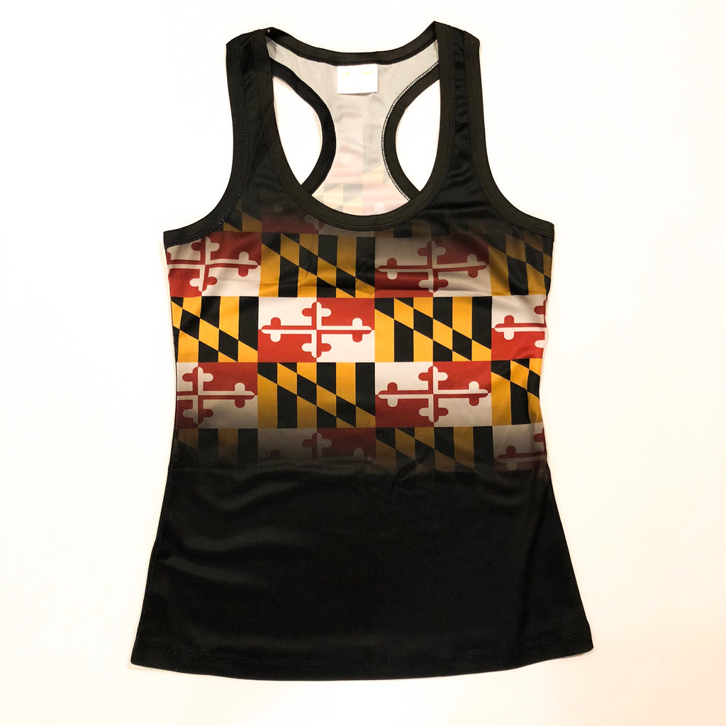 MD Flag Racer Back Sports Top - MarylandFlagTheWorld