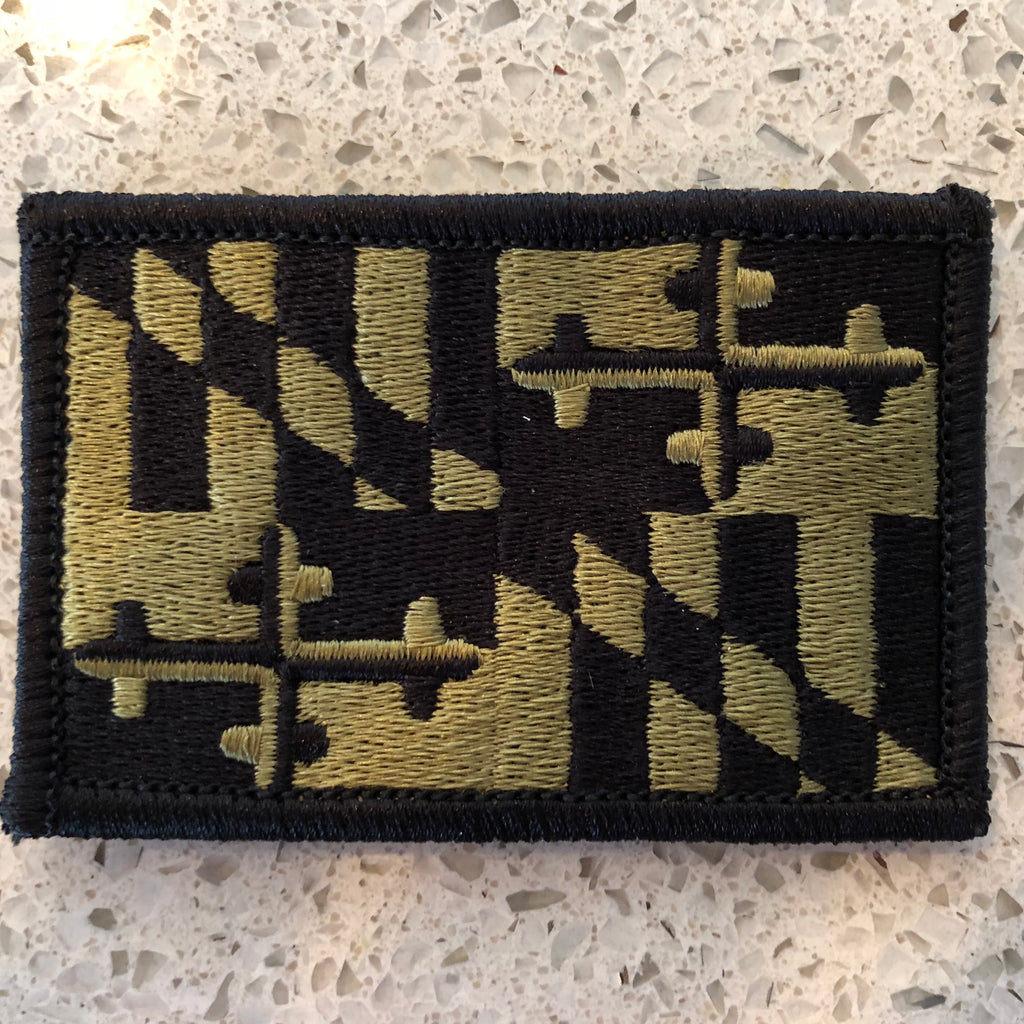 2”x3” Tactical Patch with Velcro Backing (Hook Side) - MarylandFlagTheWorld