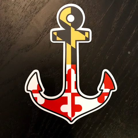 MD Flag Anchor Magnet (3.5" x 4.52) - MarylandFlagTheWorld