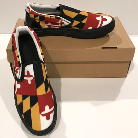 MD Flag Slip-on Canvas Shoes - MarylandFlagTheWorld