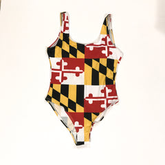 MD Flag Sexy Back One Piece - MarylandFlagTheWorld