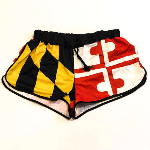 Women's Maryland Flag Relaxed Shorts - MarylandFlagTheWorld