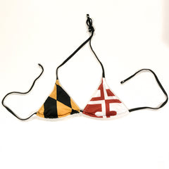 MD Flag String Bikini Top - MarylandFlagTheWorld