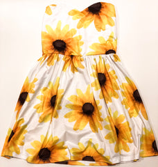 Black Eyed Susan Strapless Bra Top Dress - MarylandFlagTheWorld