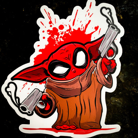 Baby YodaPool Decal (4.38" x 5") - MarylandFlagTheWorld