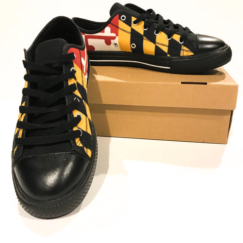 MD Flag Low Top Classic Canvas Shoes - MarylandFlagTheWorld