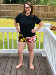 Women's Maryland Flag Relaxed Shorts - MarylandFlagTheWorld