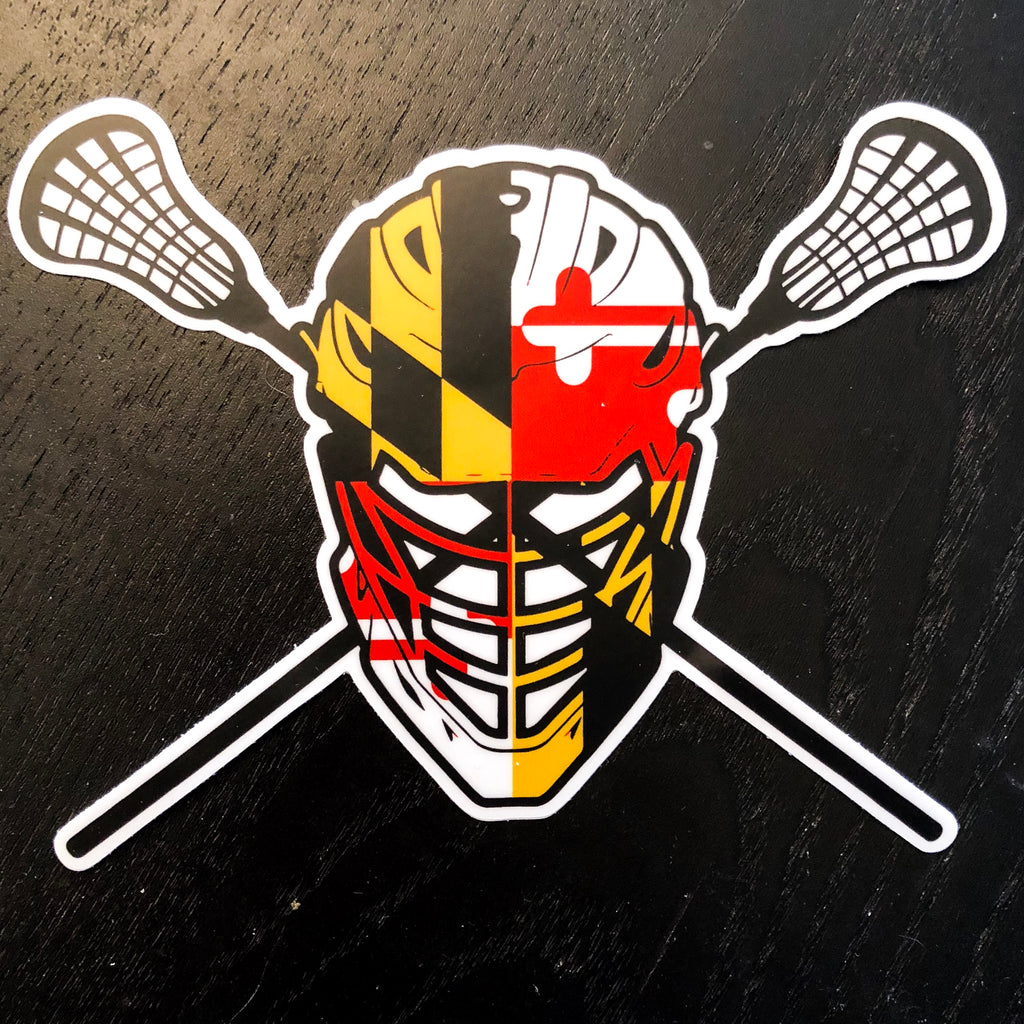 MD Flag Lacrosse Decal (5” x 3.81”) - MarylandFlagTheWorld