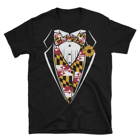 Maryland Tuxedo Short-Sleeve Unisex T-Shirt - MarylandFlagTheWorld