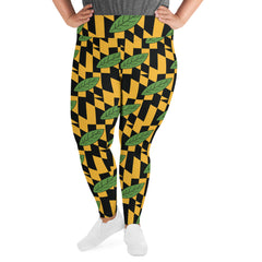 Calvert Flag Plus Size Leggings - MarylandFlagTheWorld