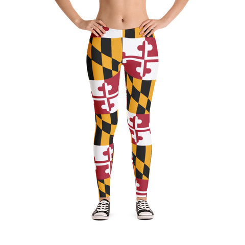 MD Flag Leggings (Multiple Styles Available) (SALE) - MarylandFlagTheWorld