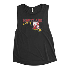 MARYLAND Ladies’ Muscle Tank - MarylandFlagTheWorld