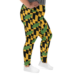 Calvert Flag Plus Size Leggings - MarylandFlagTheWorld