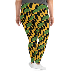 Calvert Flag Plus Size Leggings - MarylandFlagTheWorld