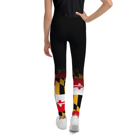 Gradient Maryland Flag Kids Leggings