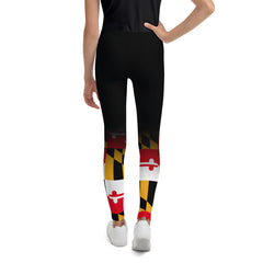 Gradient Maryland Flag Kids Leggings