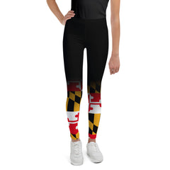 Gradient Maryland Flag Kids Leggings