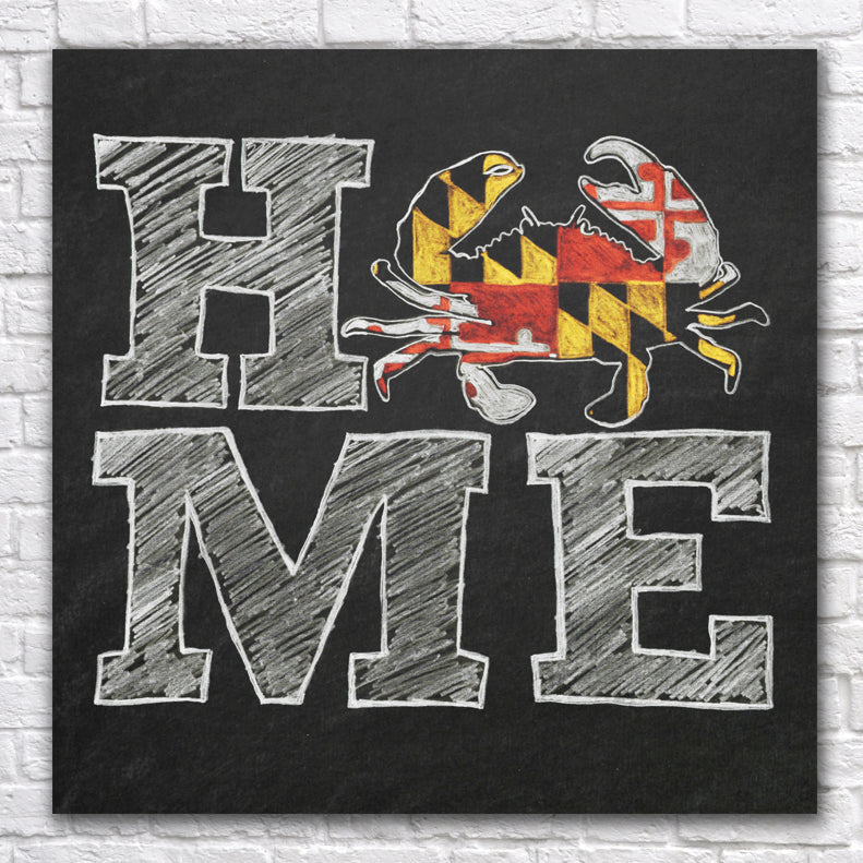 HOME Square Chalkboard Print - MarylandFlagTheWorld