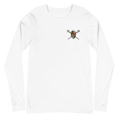 Maryland Flag Embroidered Lacrosse Unisex Long Sleeve Tee