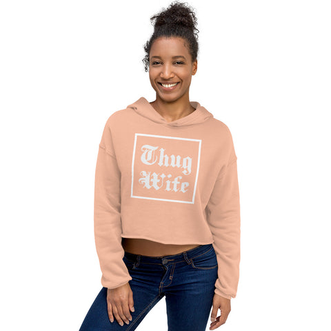 Thug Life Cropped Hoodie (Multiple Colors Available)