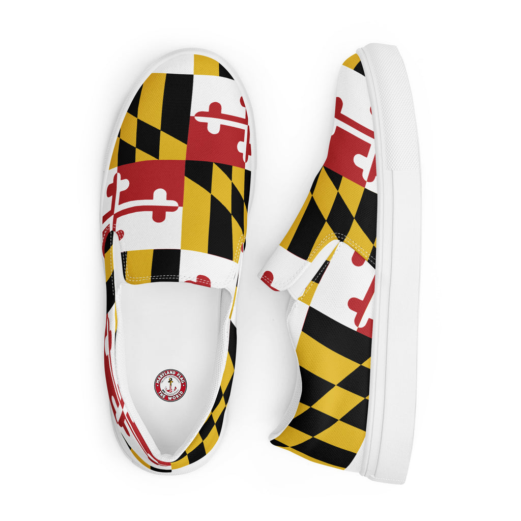 Women’s Maryland Flag Slip-on Canvas Shoes